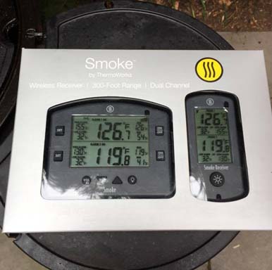 Smoke packaging box thermometer