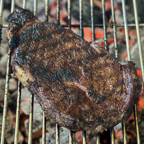 steak on charcoal grill recipe