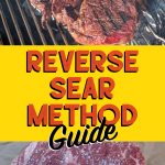 picture of cooked steak above raw steak