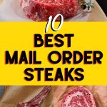 collage of mail order steaks