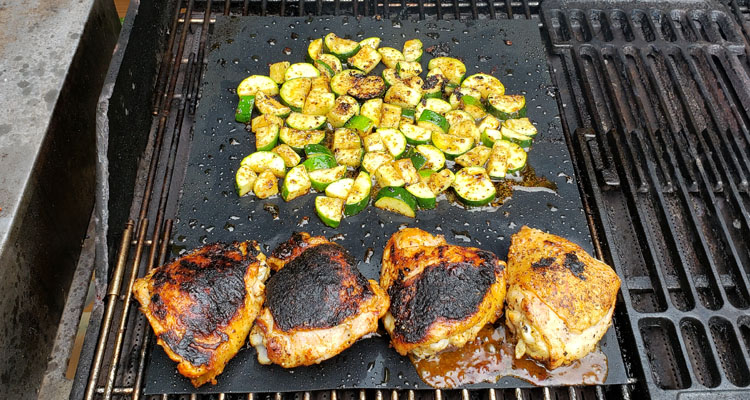 grill mats on a gas grill