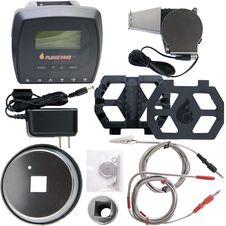 All the parts that are included with flame boss 500 temp controller