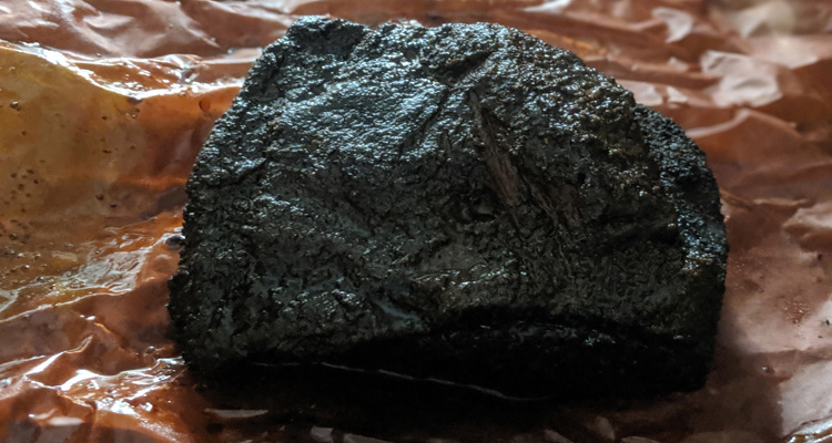 Brisket on pink butcher paper