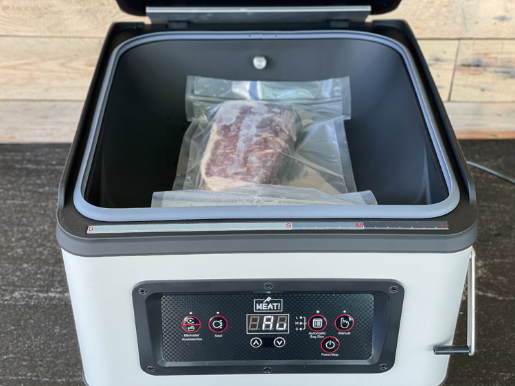 steak in meat! chamber vacuum sealer
