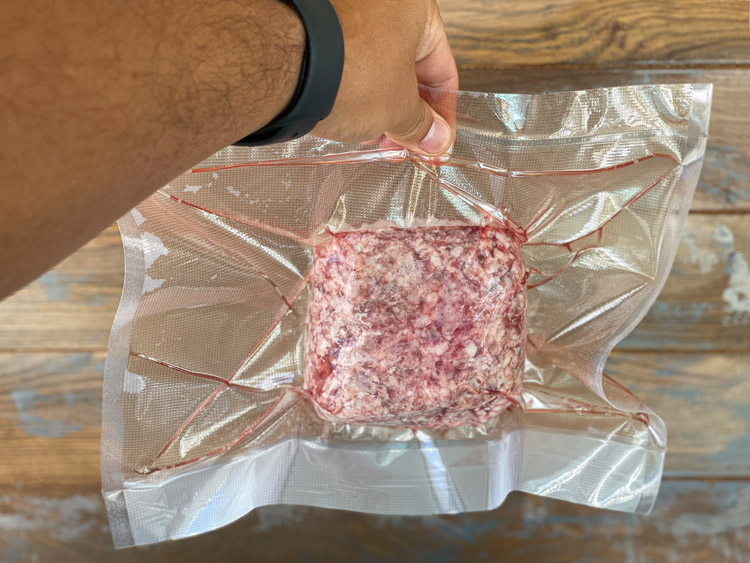 sealed ground beef