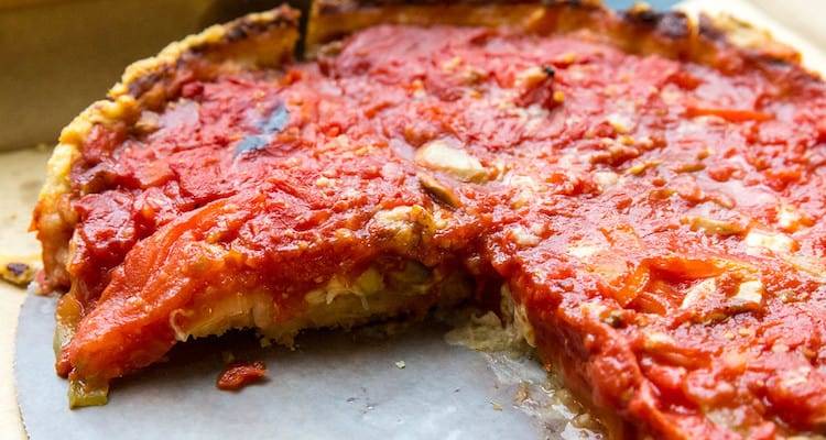 Deep dish pizza