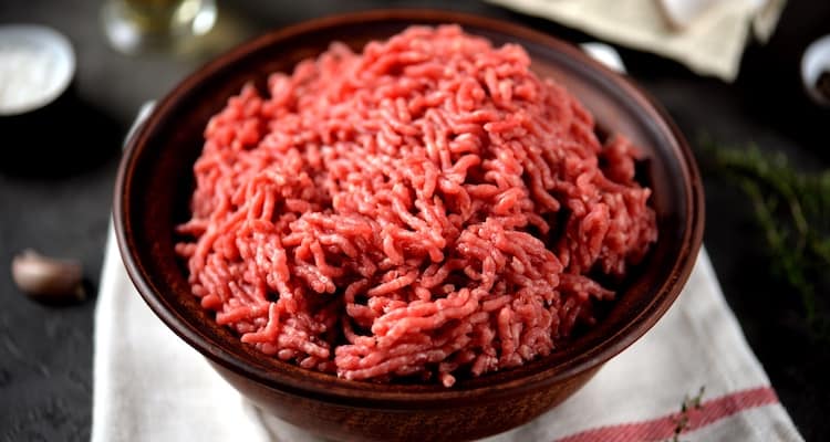 ground beef in a bowl