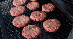 burger patties on a grill