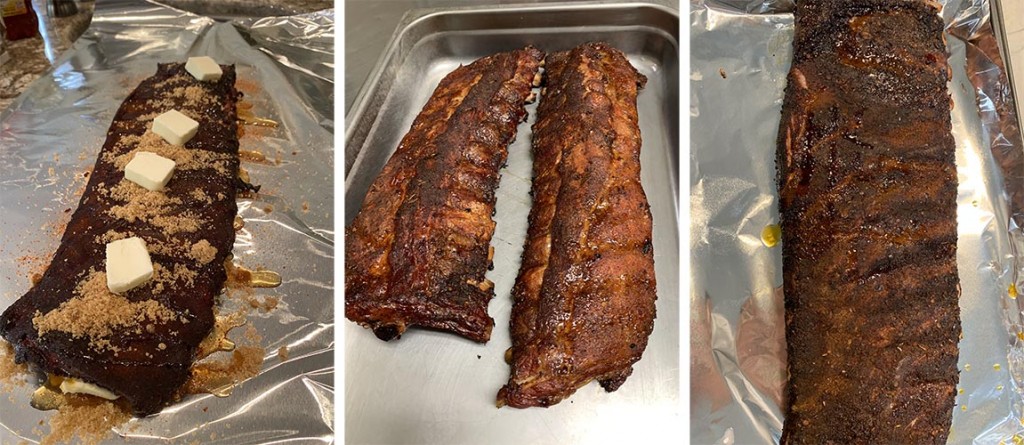 Buttered Johnny Trigg Ribs on a piece of foil