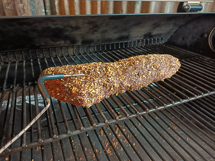 tri-tip with an internal temp probe