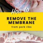 How to remove the membrane from pork ribs