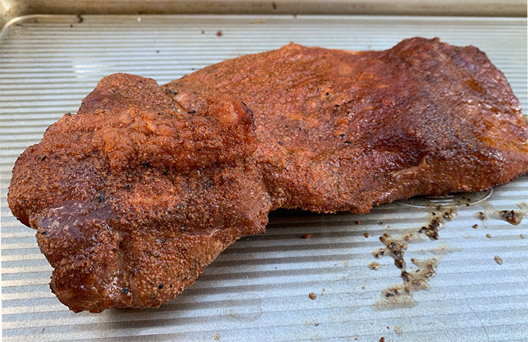 smoked pork brisket