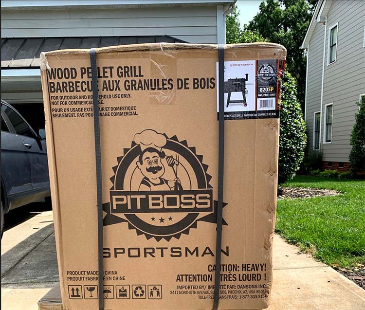 pit boss sportsman in shipping box