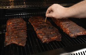 using a toothpick to test when ribs are done
