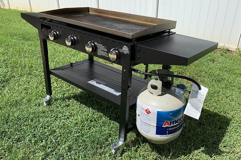 Pit Boss Griddle on a grass
