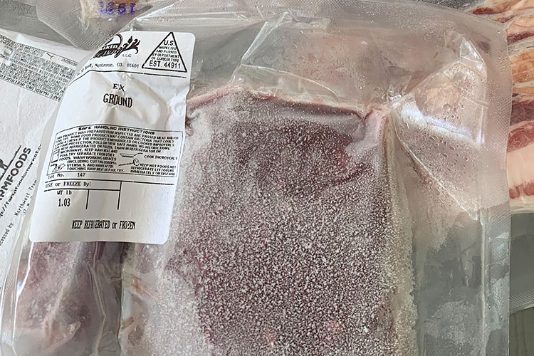 packaged uncooked ground elk
