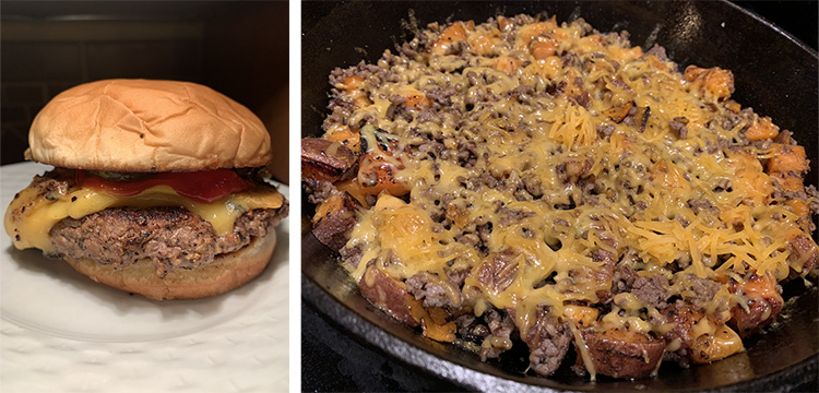 elk burger and elk casserole