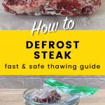 how to defrost steak