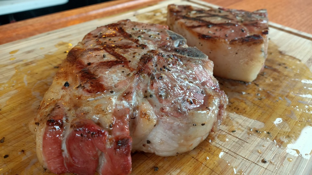 grilled pork chops