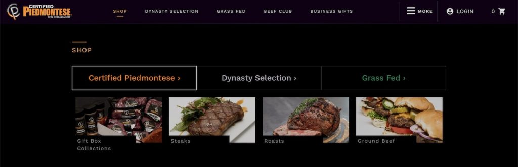 Certified Piedmontese Beef website