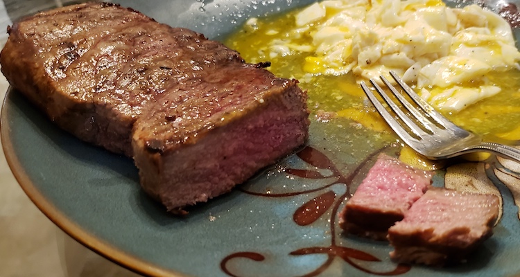 pan fried sirloin roast on a plate