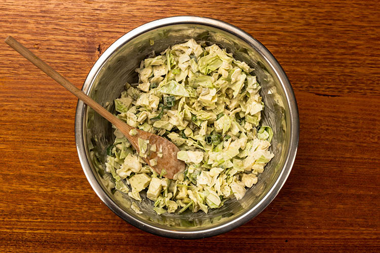 creamy sweet slaw in a bowl