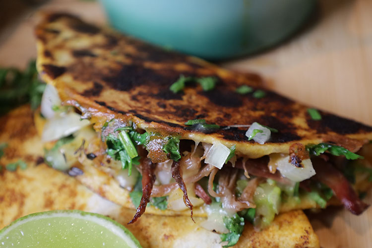 birria taco on a wooden board