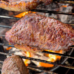 rump steak on the grill