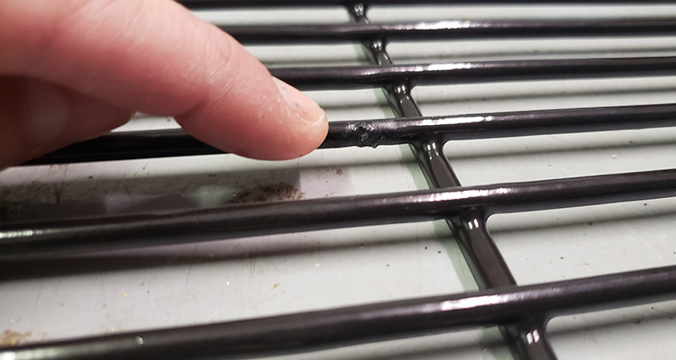 porcelain grill grates with a defect