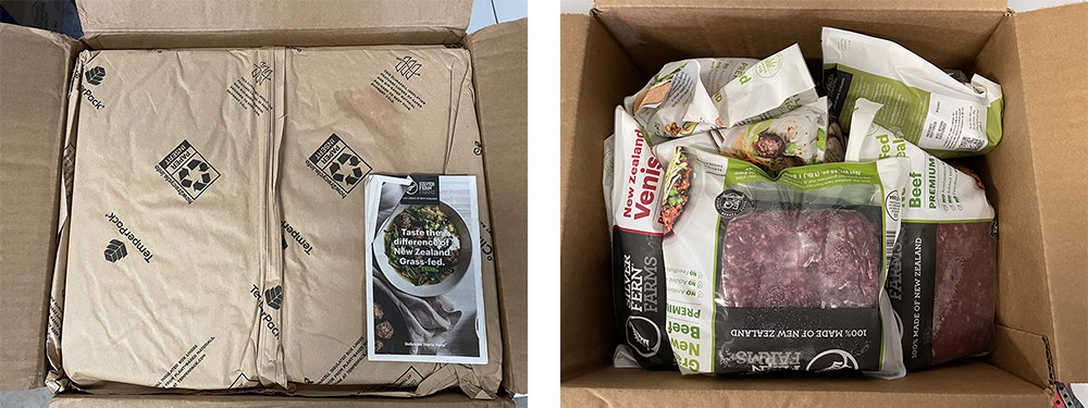 silver fern farms meat packaged in a box