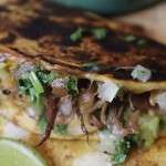 smoked beef birria taco