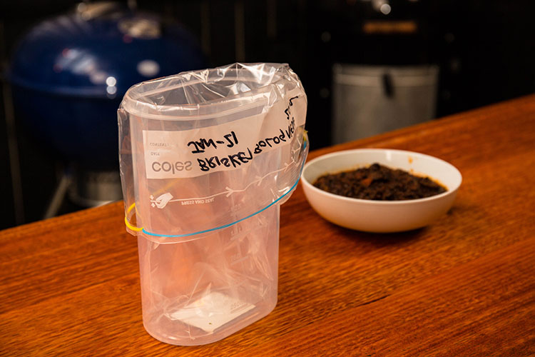 zip lock bag for brisket bolognese storage