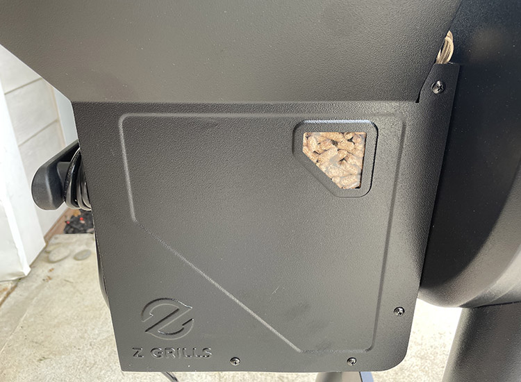 z grills 450b pellet hopper window