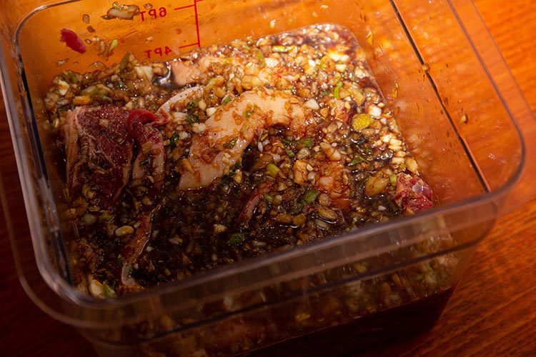 beef ribs in Korean BBQ marinade