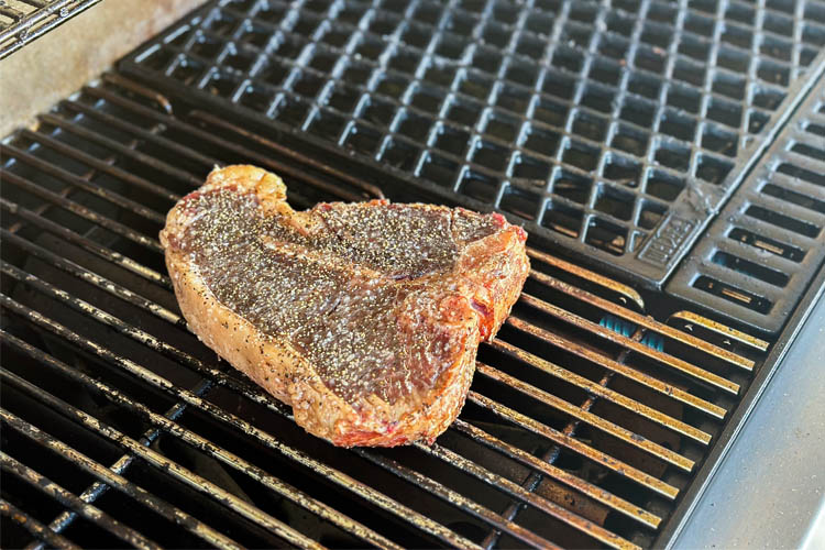 porterhouse steak on the grill