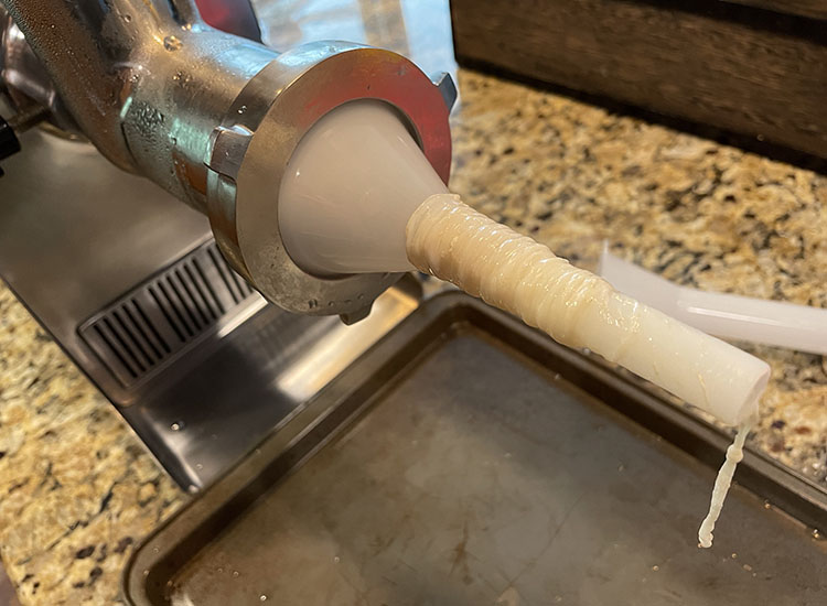 LEM Big Bite sausage stuffer attachment