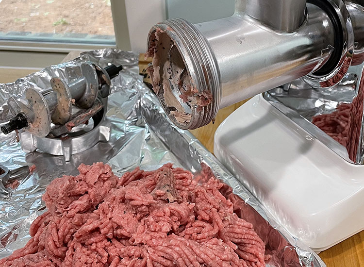 grinding meat with STX Turboforce 3000 Grinder