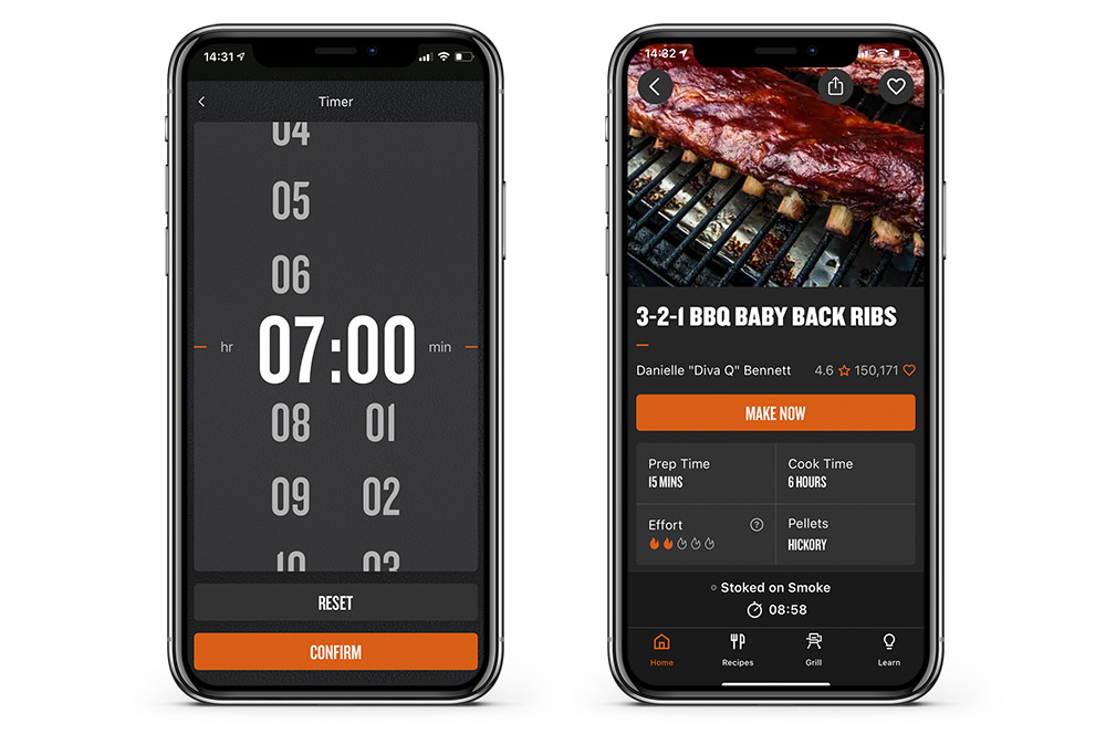 Traeger app screenshots