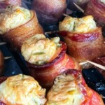close up shot of smoked pig shots