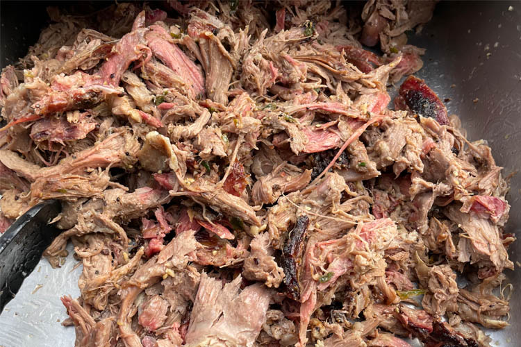 shredded smoked lamb
