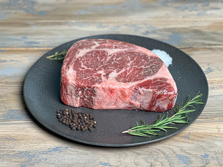 vermont wagyu raw ribeye steak