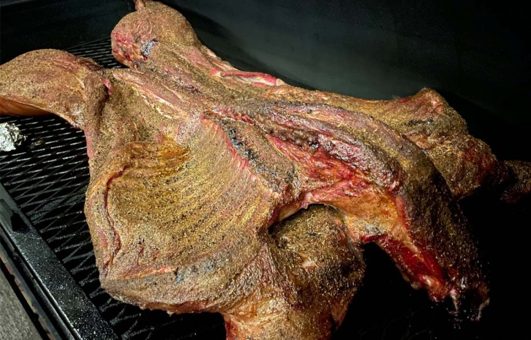 smoked whole lamb
