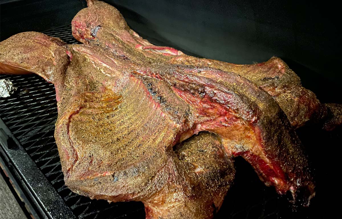 smoked whole lamb
