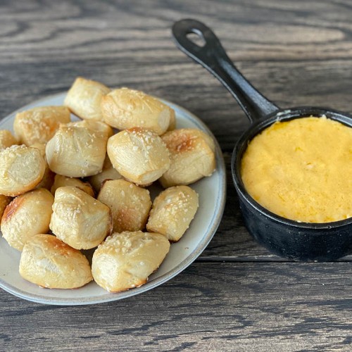 Pretzel bites with beer cheese