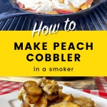 smoked peach cobbler
