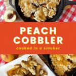 smoked peach cobbler