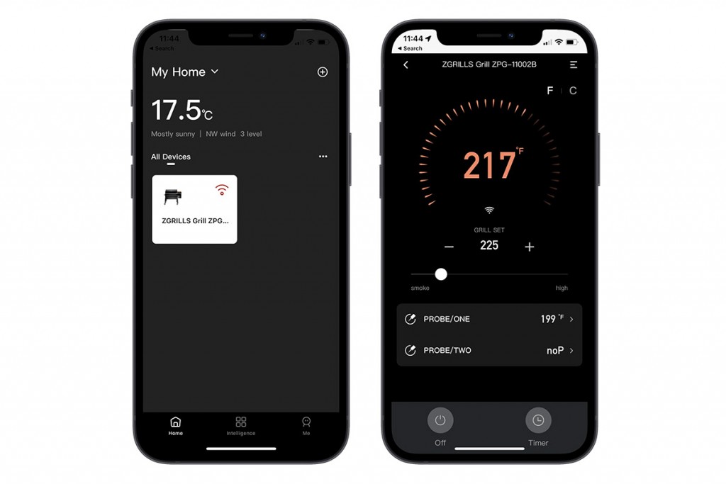 Z Grills mobile app screenshots