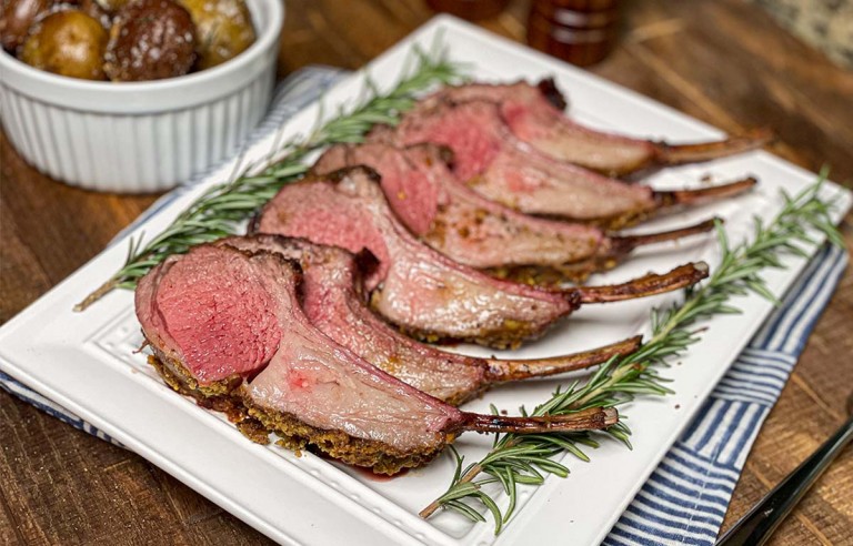 smoked rack of lamb