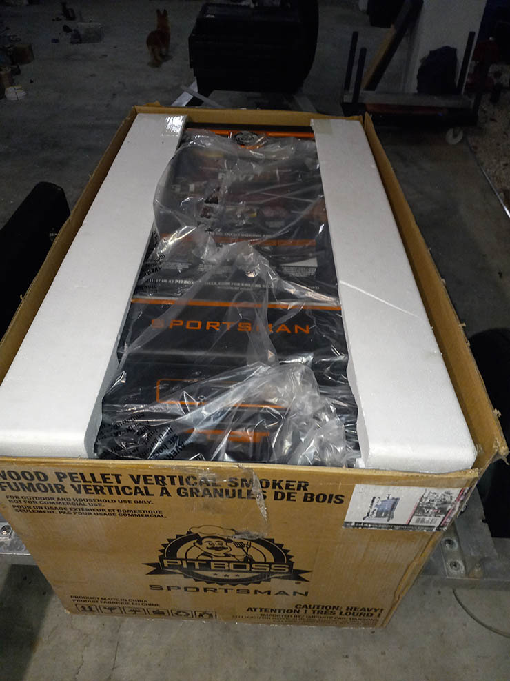 Sportsman 7-Series pellet smoker packaging
