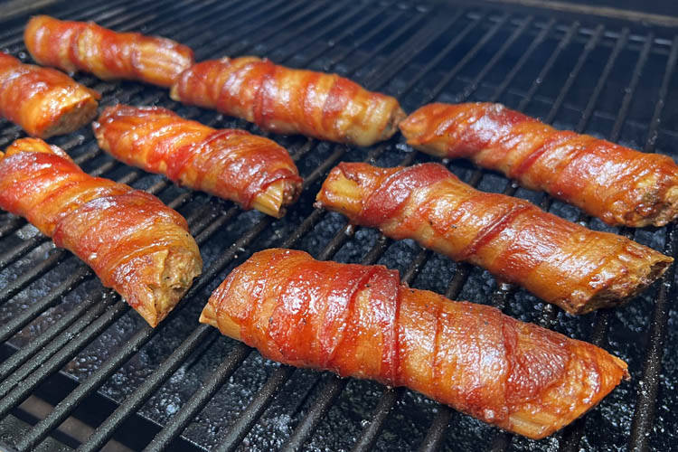 cooked shotgun shells on the grill